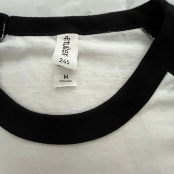 Tultex Black and White Raglan Tee. Size M. Cute Saying. NWOT - Picture 2 of 2